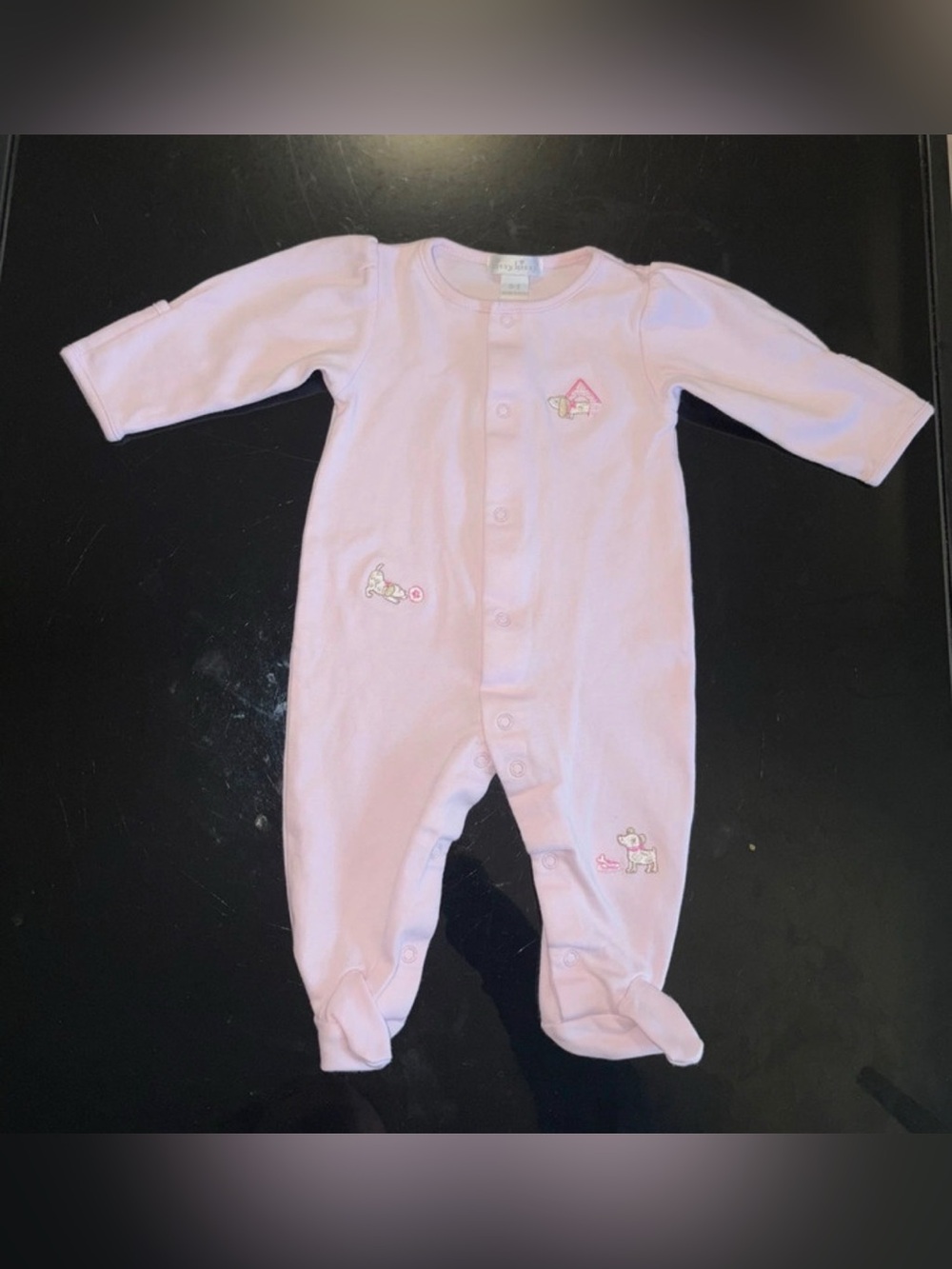 Kissy Kissy Pale Pink Footed One-Piece Romper